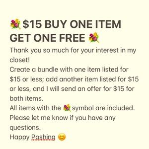 💐$15 Buy One Get One Free💐